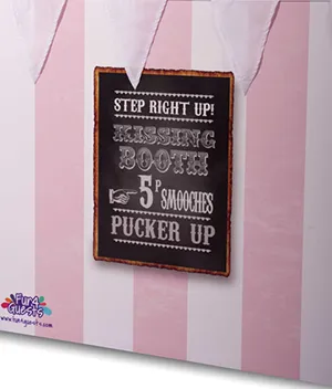 Kissing booth at an event