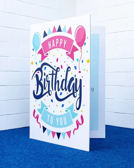 Giant 21st birthday card