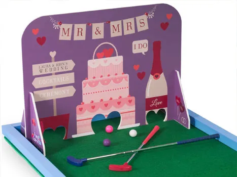 Mr and Mrs crazy golf obstacle