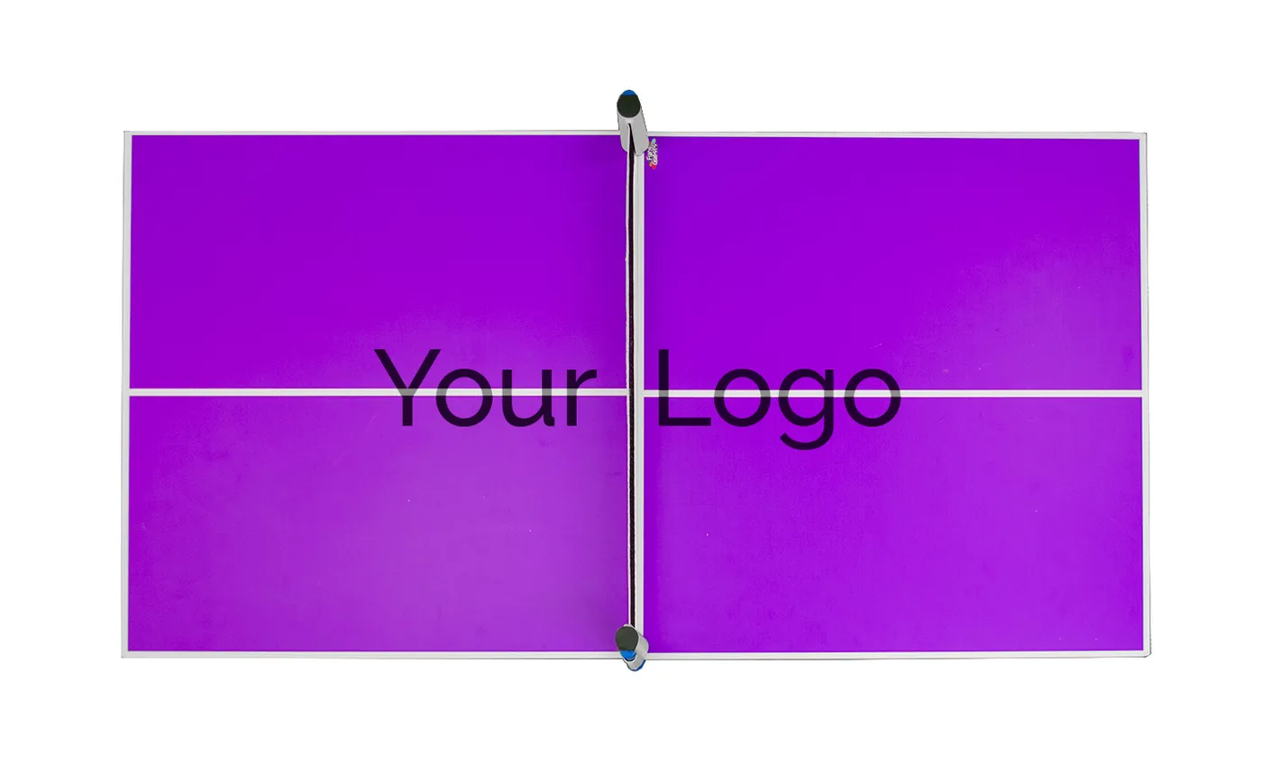 Top view of a personalised table tennis table